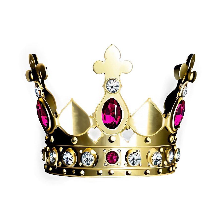 Golden Crown With Diamonds Png Eog78 PNG Image