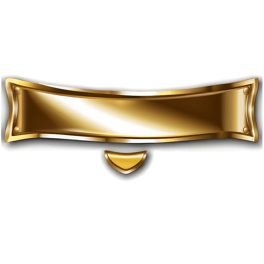 Golden Curved Banner Png Odh PNG Image