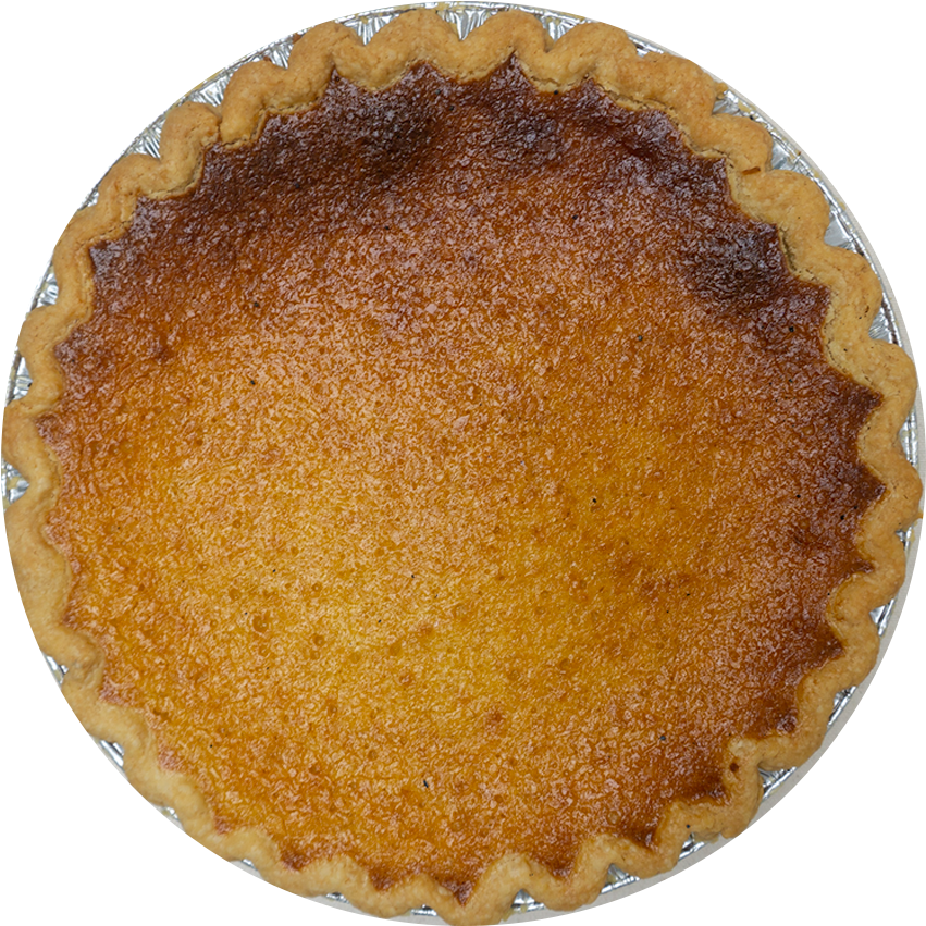 Golden Custard Tart Top View PNG Image