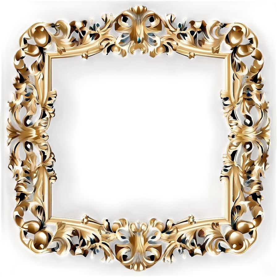 Golden Decorative Frame Png 39 PNG Image