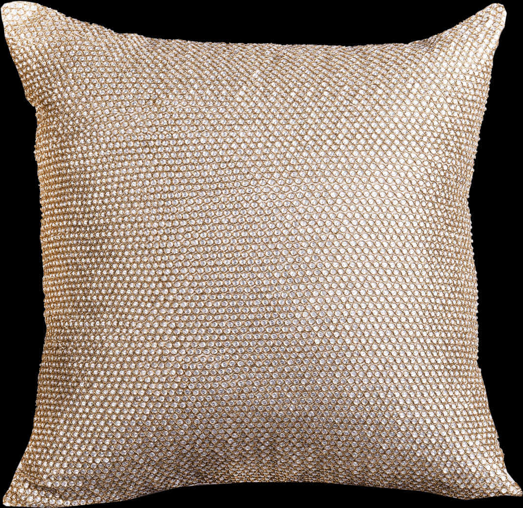 Golden Decorative Pillow PNG Image