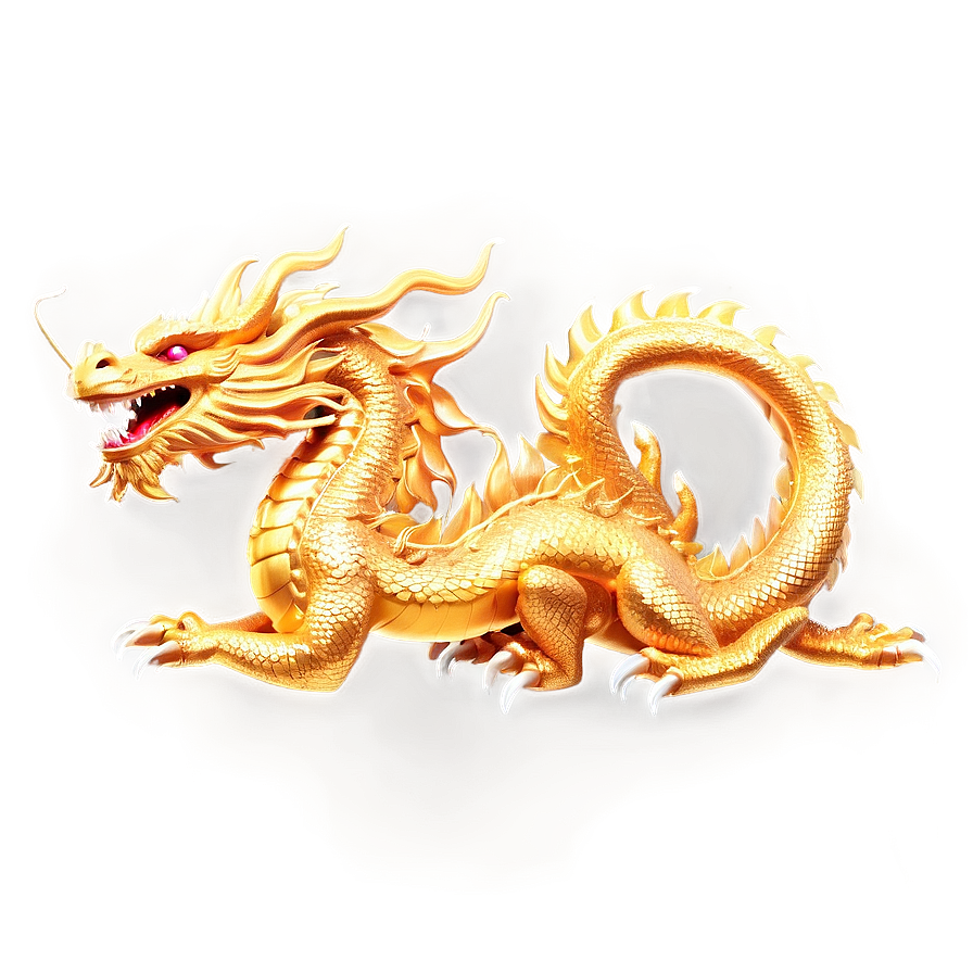 Golden Dragon Statue Png Kgp PNG Image