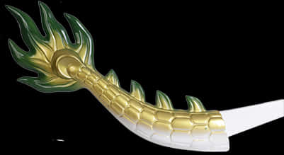 Golden Dragon Sword Illustration PNG Image