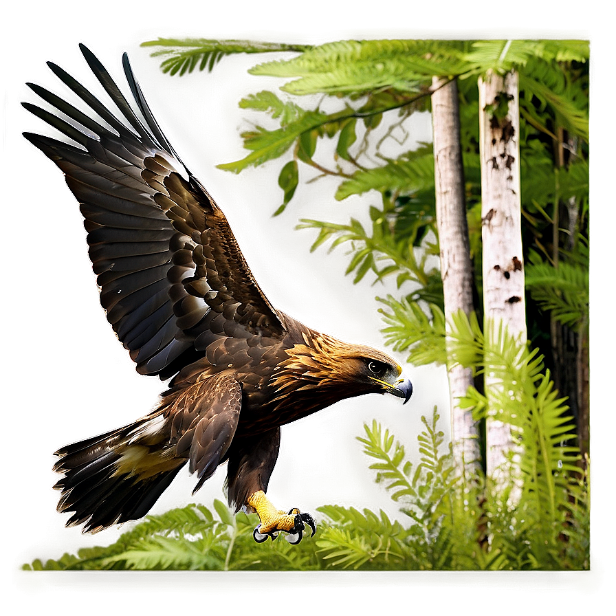 Golden Eagle In Forest Setting Png 06202024 PNG Image