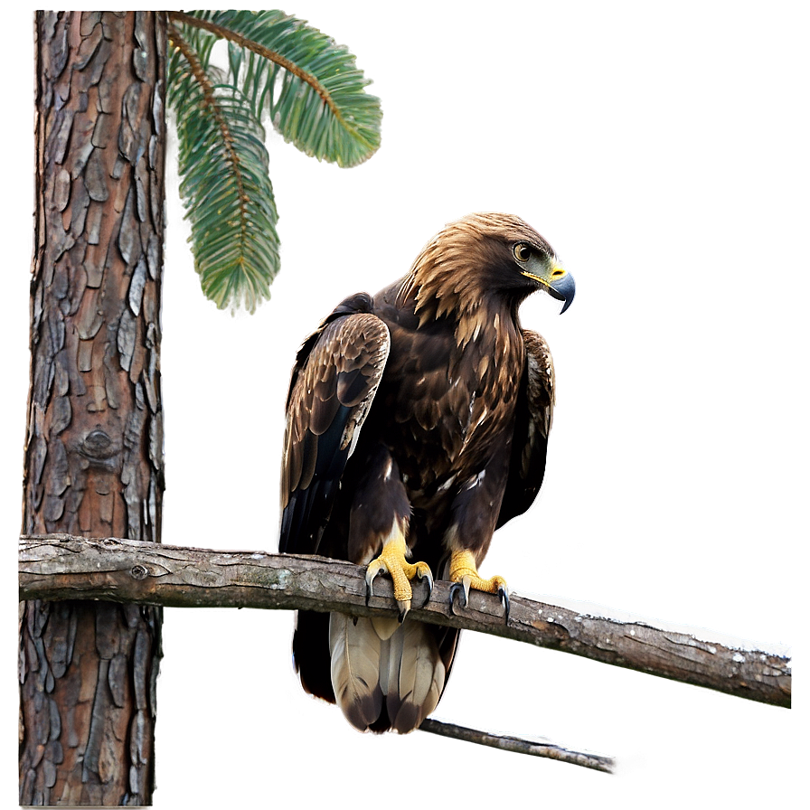 Golden Eagle In Forest Setting Png 32 PNG Image