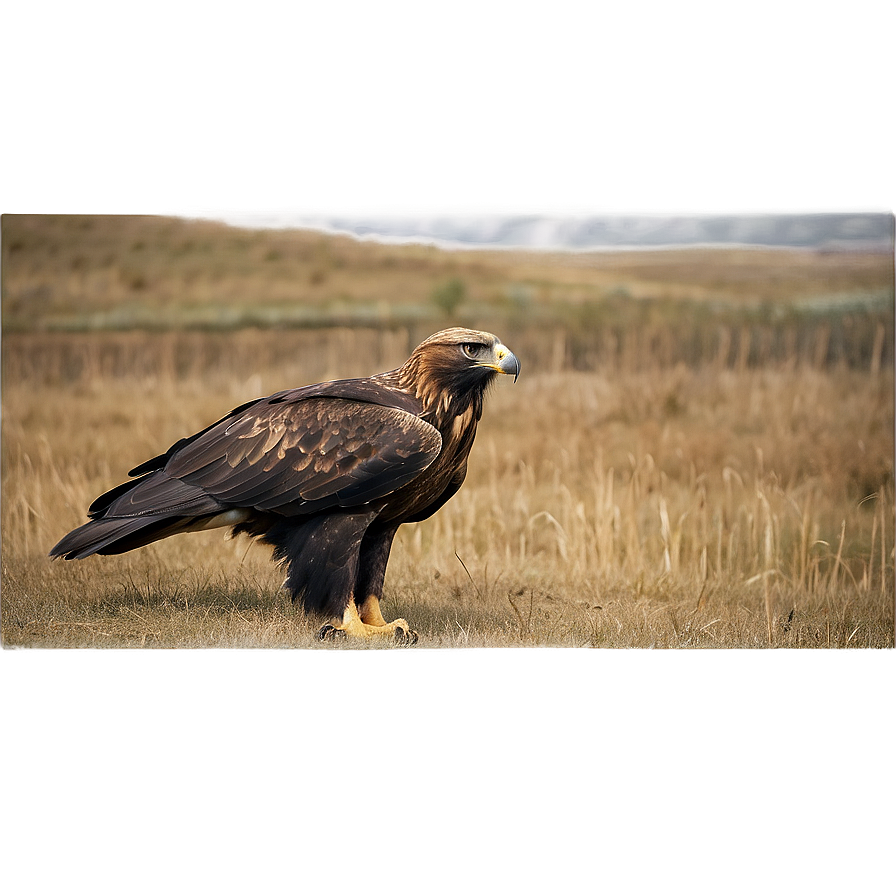 Golden Eagle In Rustic Landscape Png Mgy PNG Image