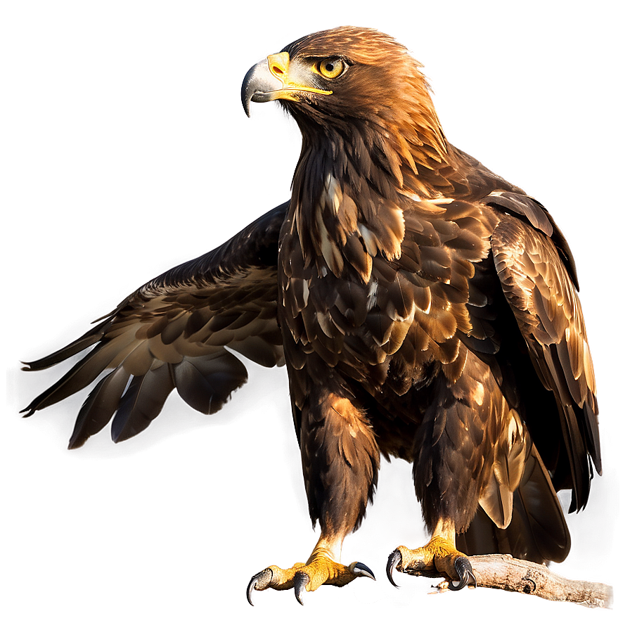 Golden Eagle In Sunset Light Png Kpa18 PNG Image