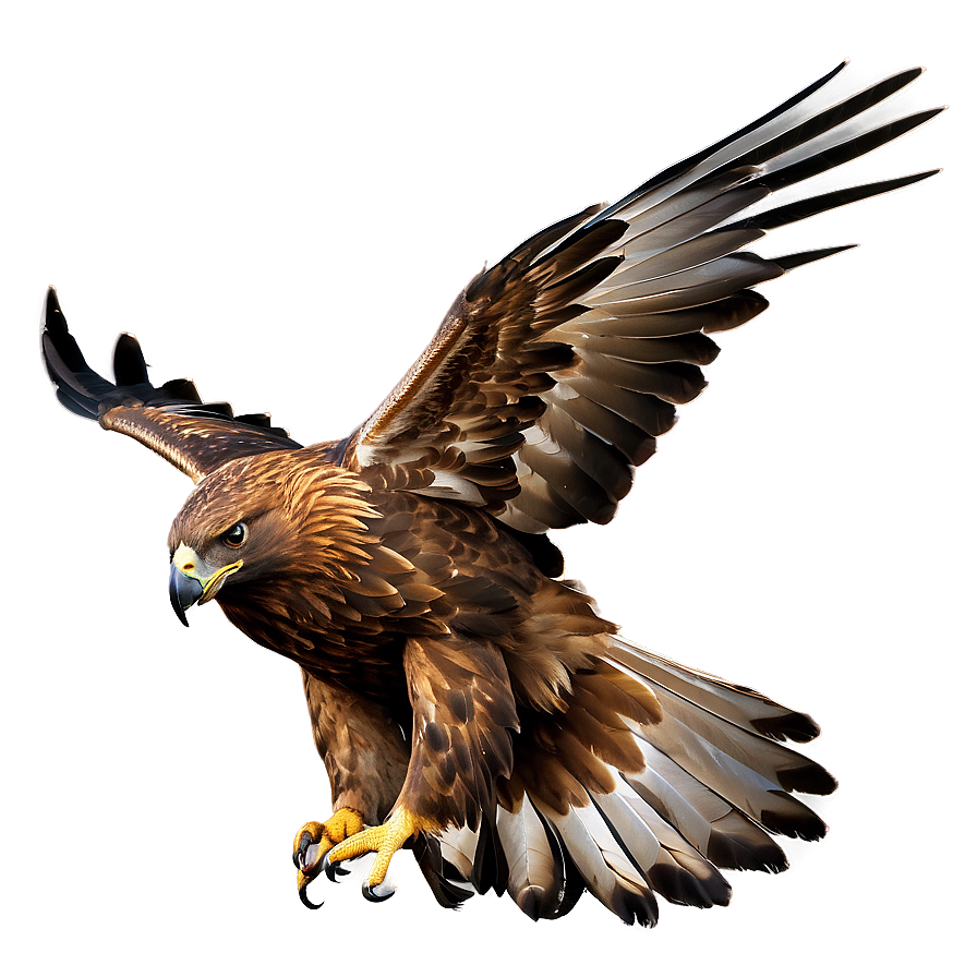 Golden Eagle With Spread Tail Feathers Png 06202024 PNG Image