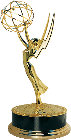 Golden Emmy Award Trophy PNG Image