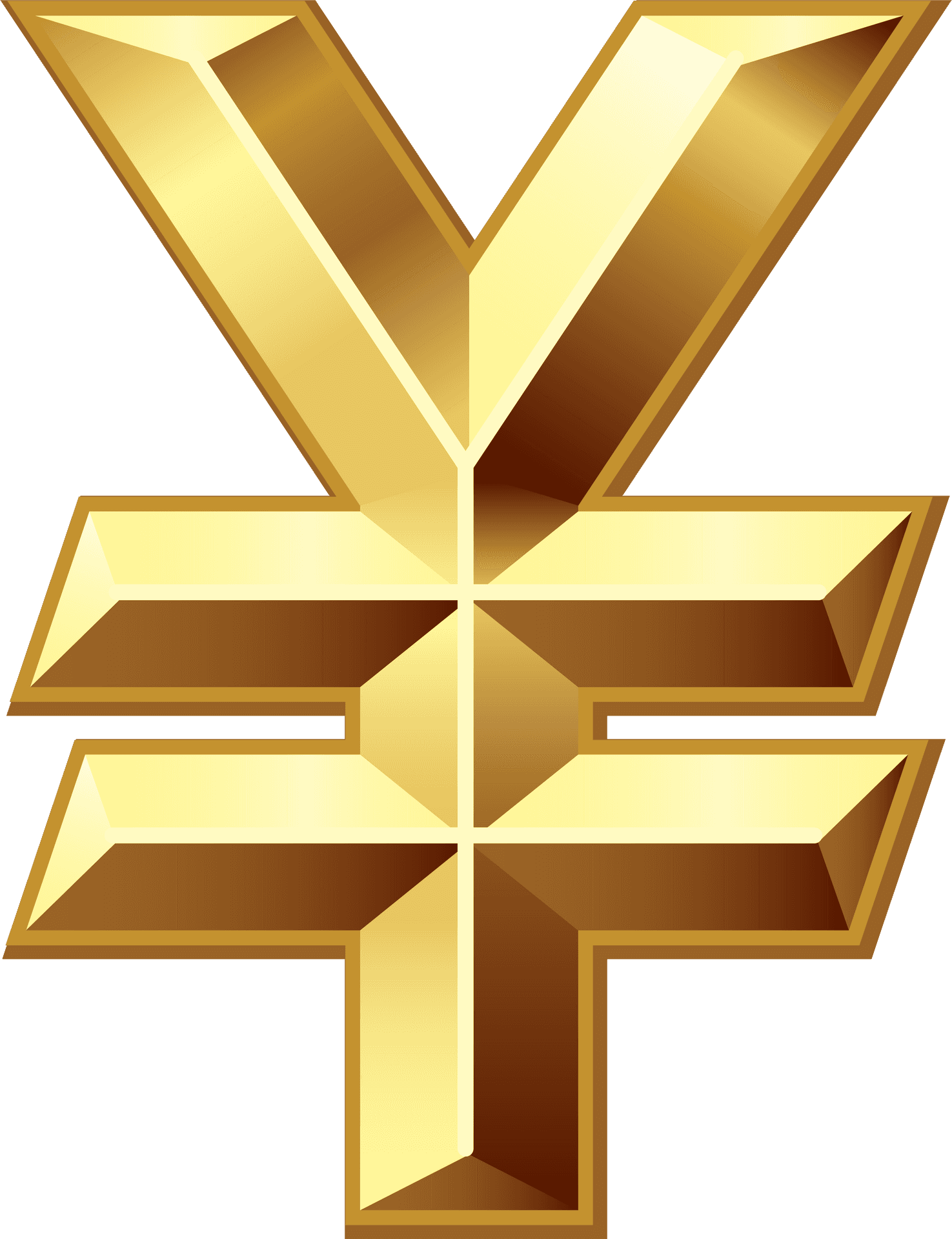 Golden Euro Symbol Graphic PNG Image