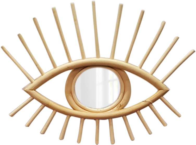 Golden Evil Eye Wall Decor PNG Image