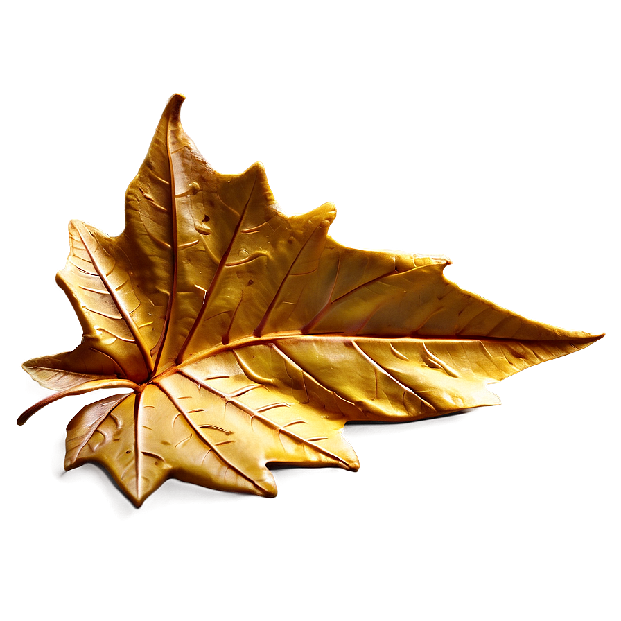 Golden Fall Leaf Png Bhj PNG Image