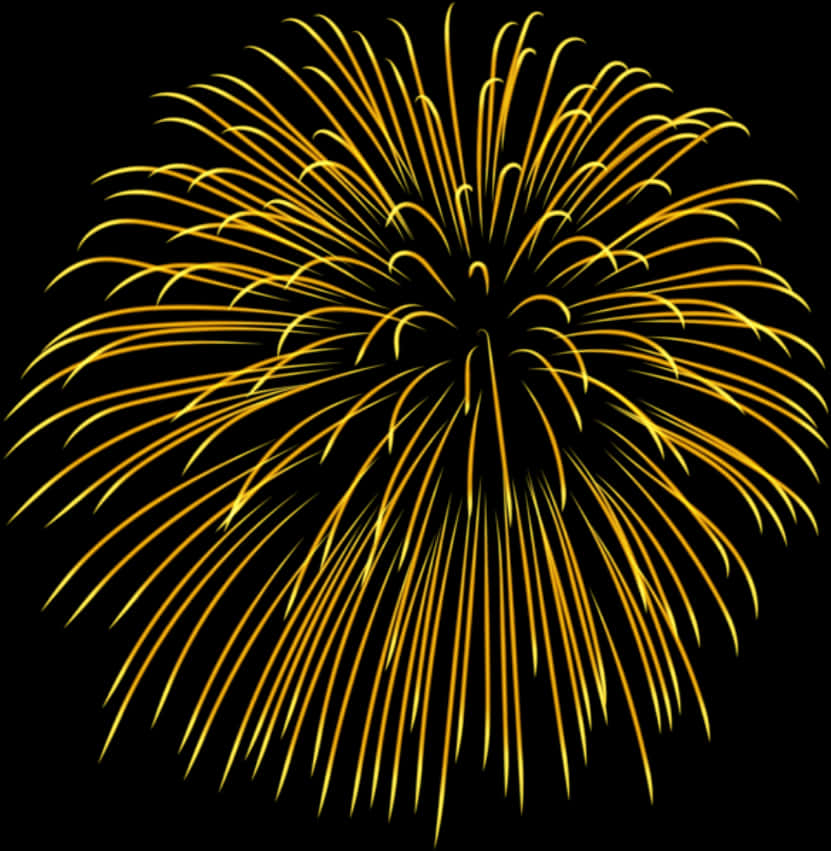 Golden Firework Explosion Diwali Celebration PNG Image