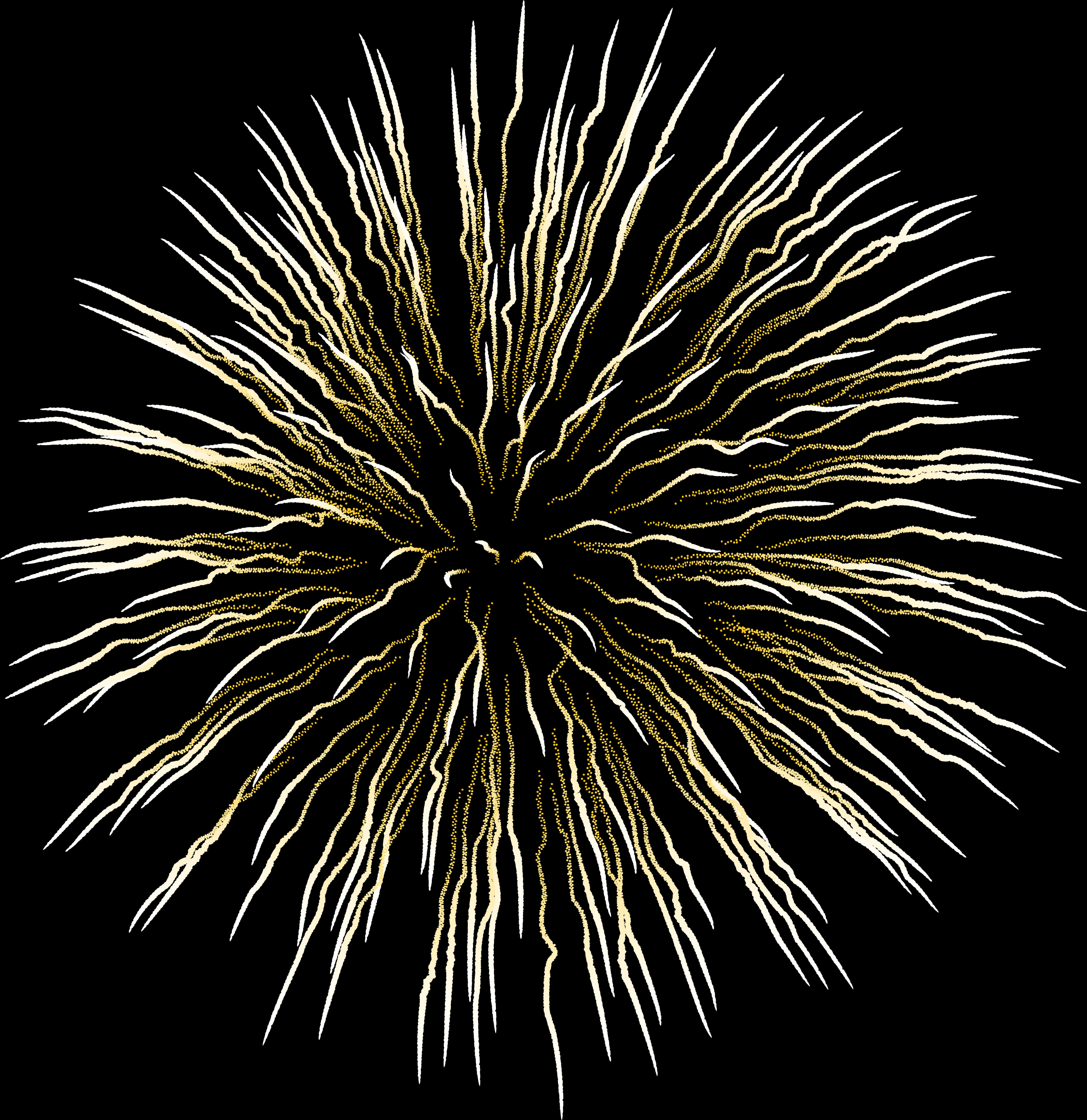 Golden Firework Explosion Diwali Celebration PNG Image