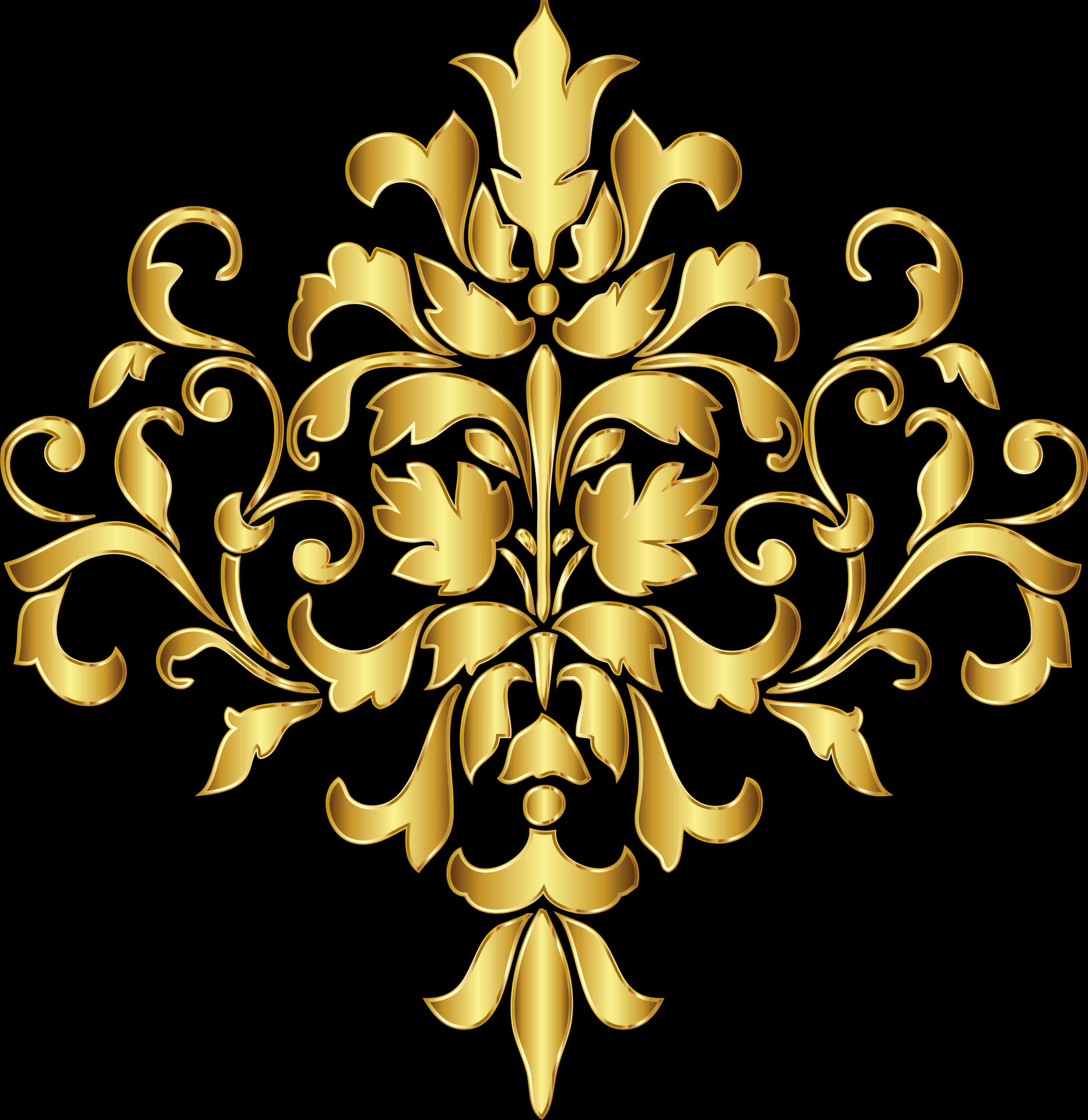 Golden Fleurde Lis Design PNG Image