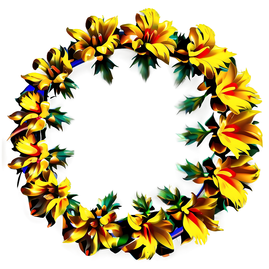 Golden Flower Circle Png 31 PNG Image