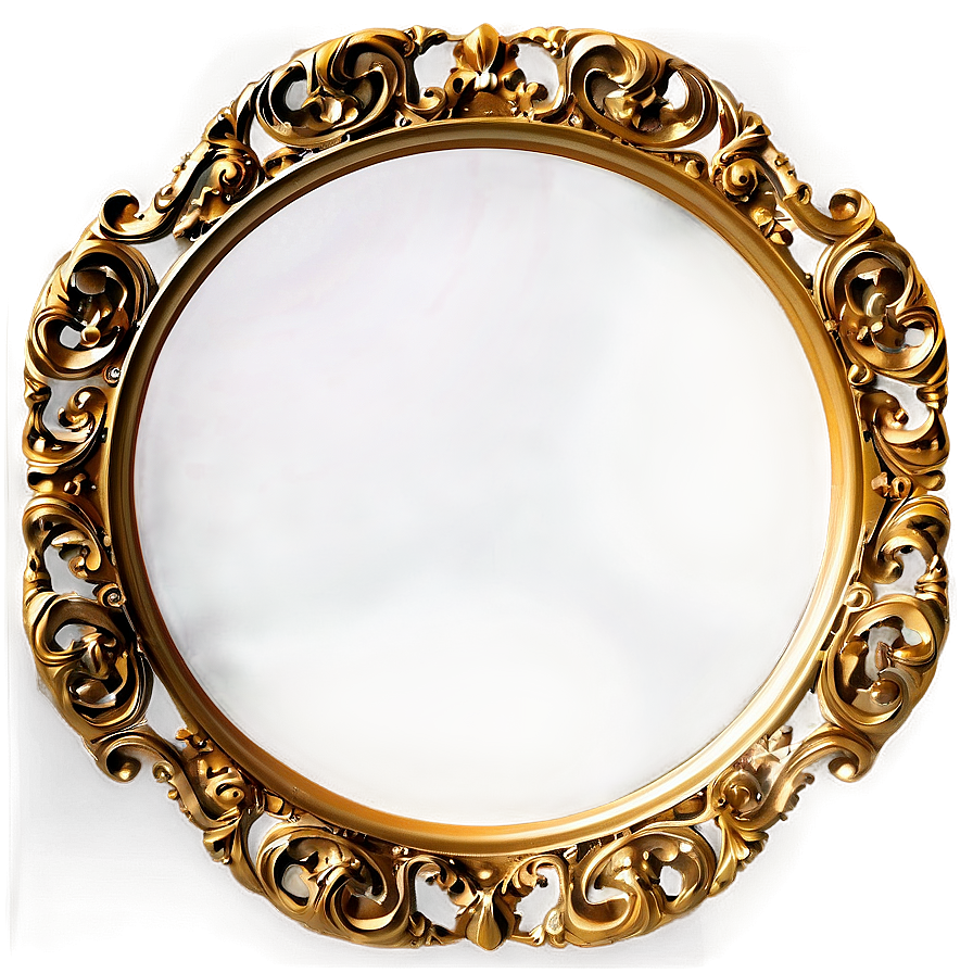 Golden Frame For Mirror Png 37 PNG Image