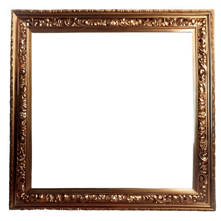 Golden Frame For Painting Png 05252024 PNG Image