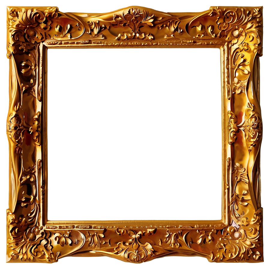 Golden Frame For Painting Png 05252024 PNG Image