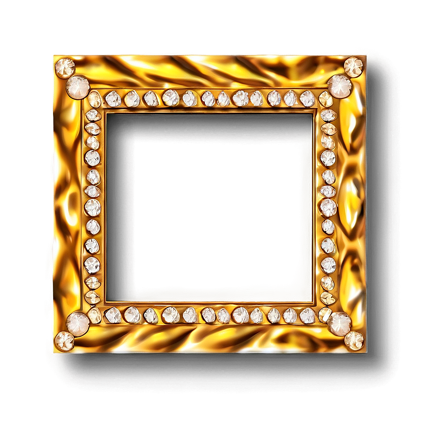 Golden Frame With Diamonds Png Txc PNG Image