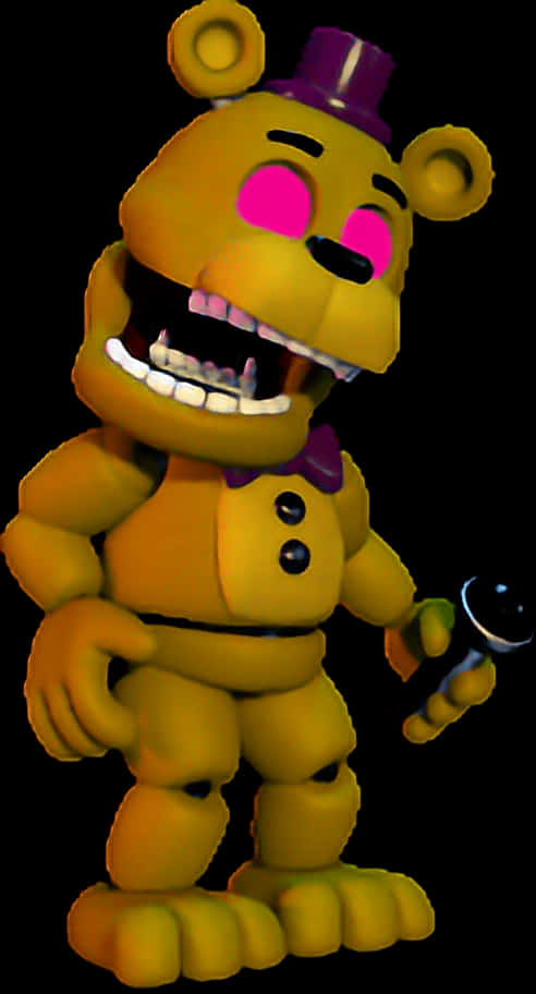 Golden_ Freddy_ F N A F_ Character PNG Image