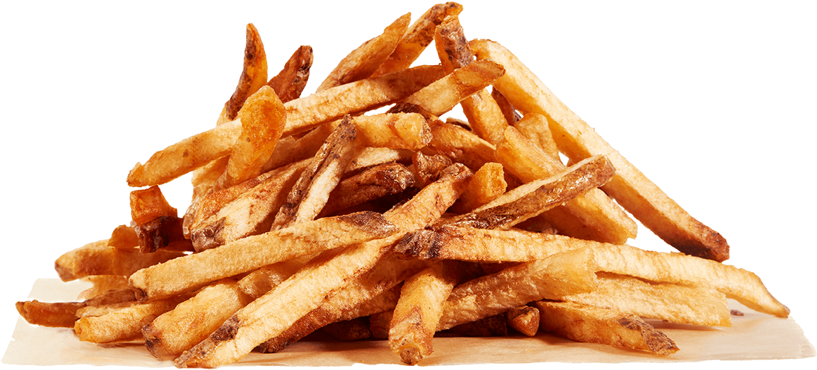 Golden French Fries Stacked PNG Image