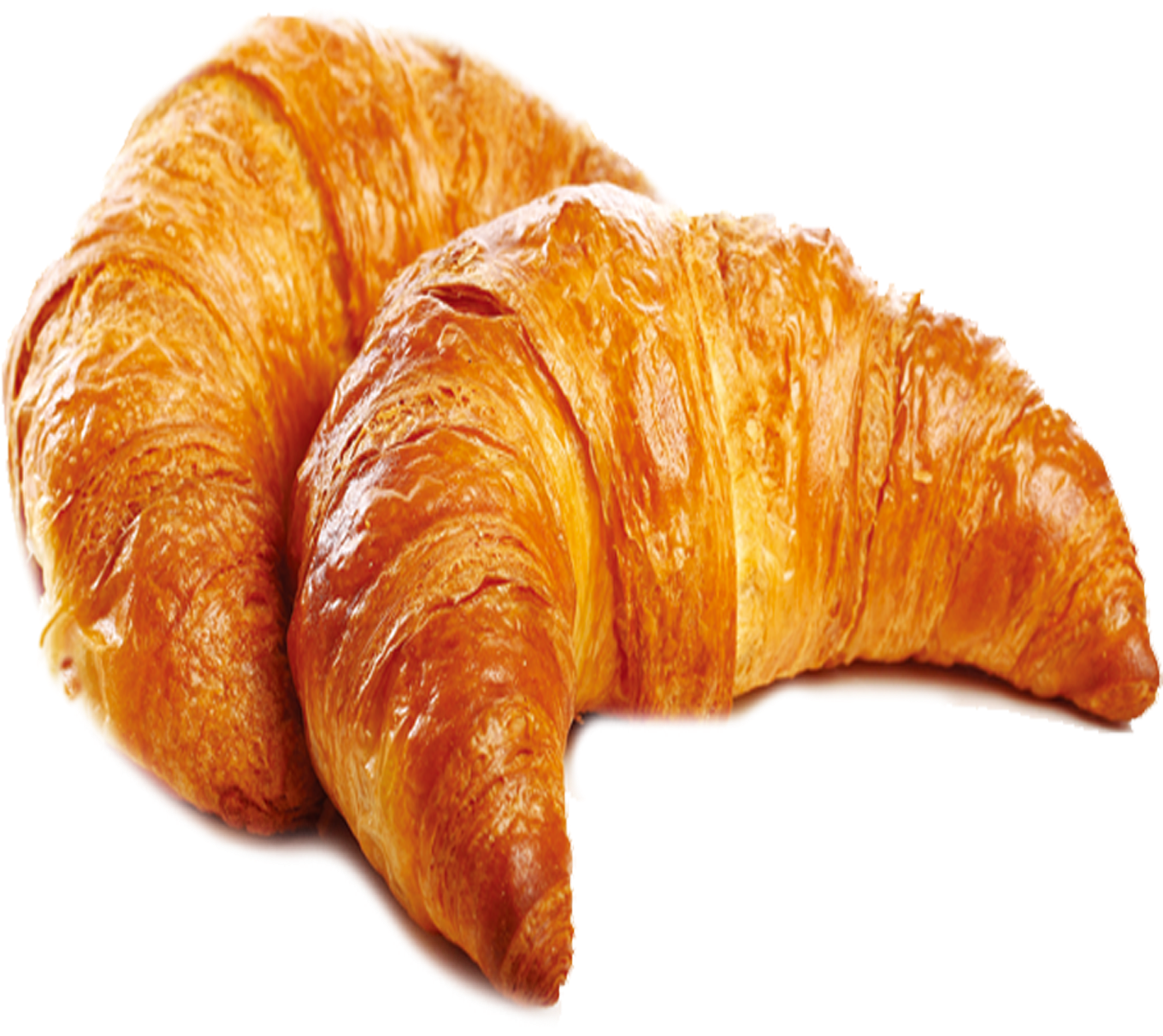 Golden Fresh Croissants PNG Image