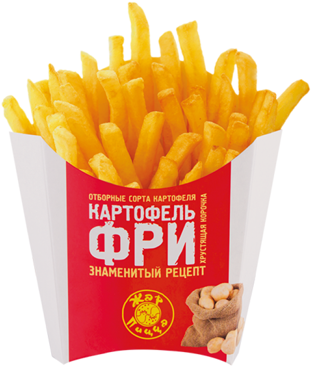 Golden Friesin Red Box PNG Image