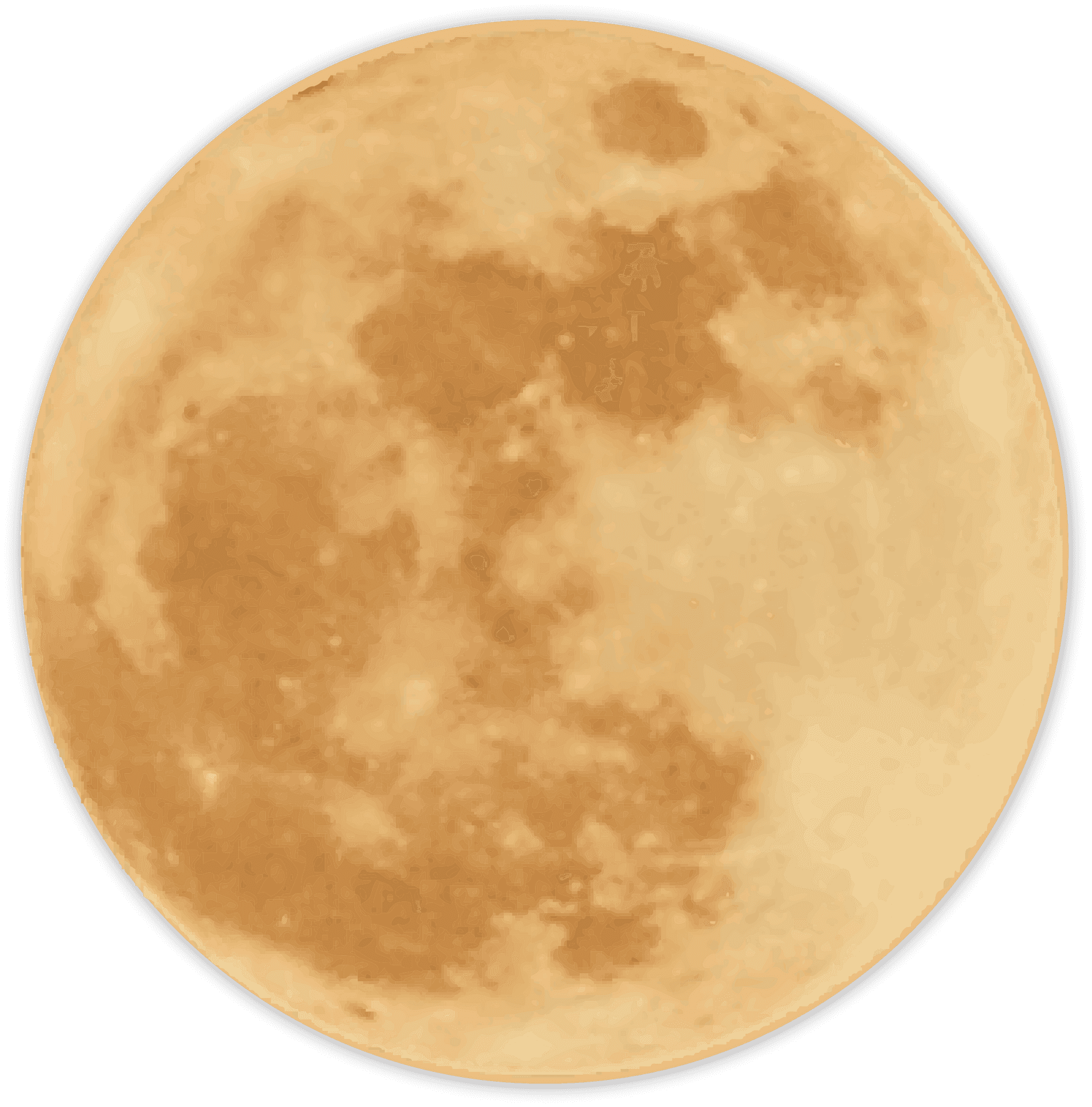 Golden Full Moon Night Sky PNG Image