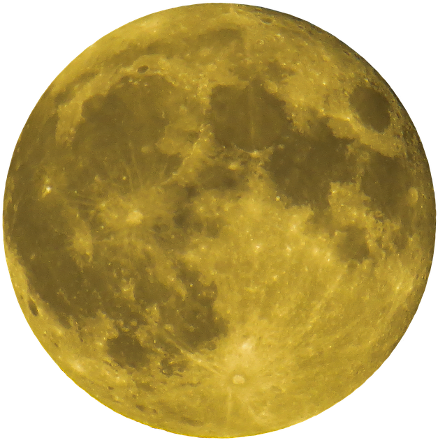 Golden Full Moon Night Sky PNG Image