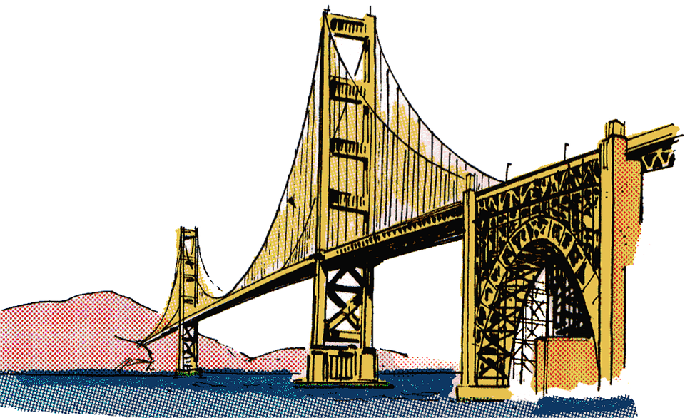 Golden Gate Bridge Illustration PNG Image