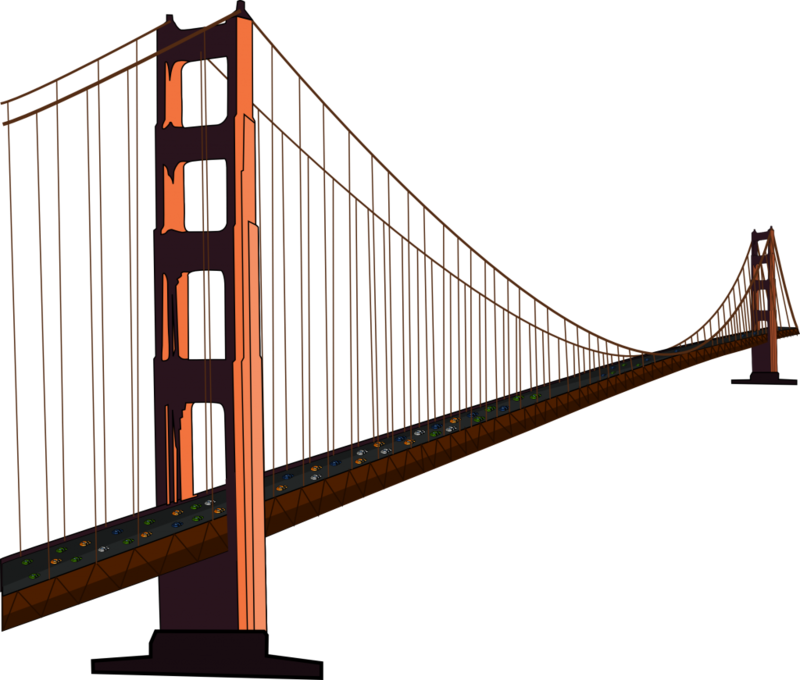 Golden Gate Bridge Illustration PNG Image