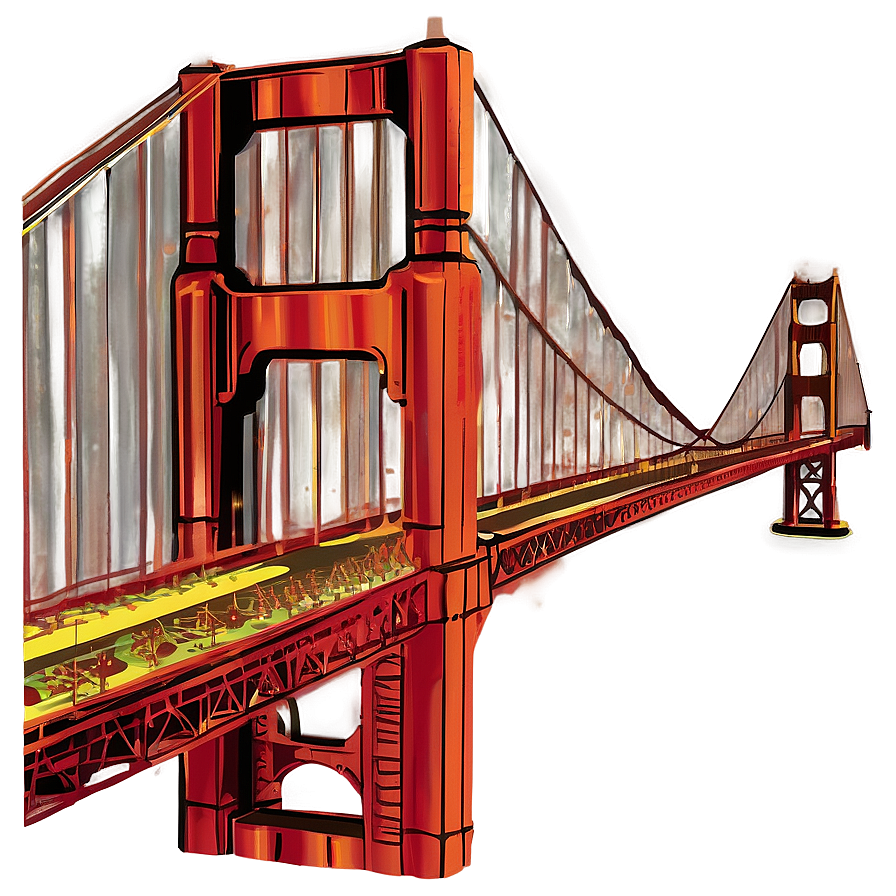 Golden Gate Bridge Romantic Sunset Png Ctf PNG Image