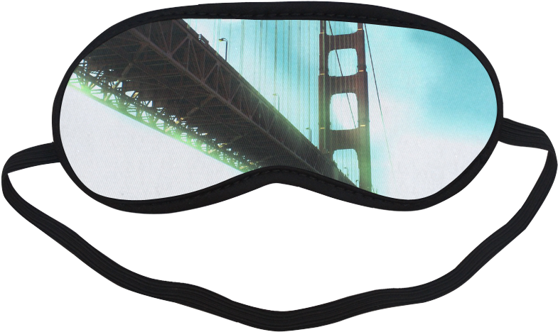 Golden Gate Bridge Sleep Mask Design PNG Image