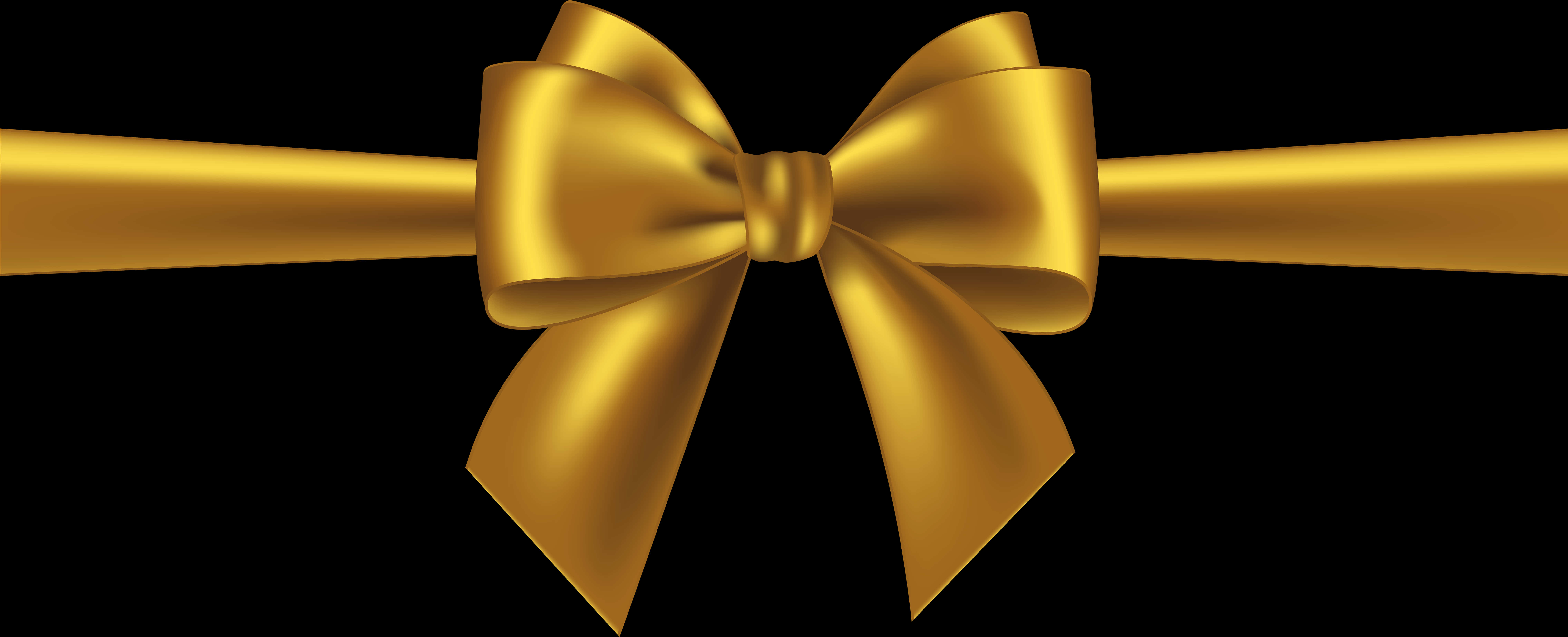 Golden Gift Bow PNG Image