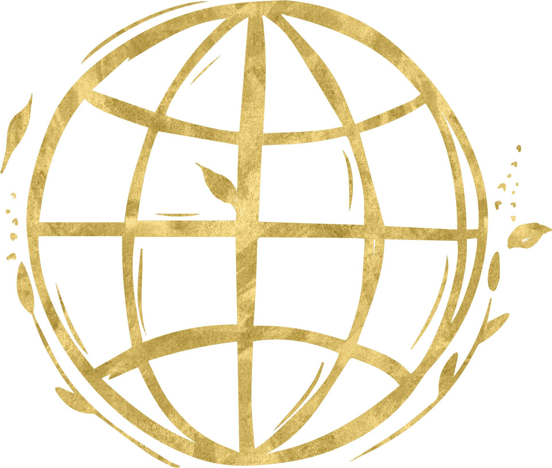 Golden Globe Environmental Icon PNG Image