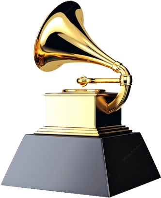 Golden Gramophone Award Trophy PNG Image