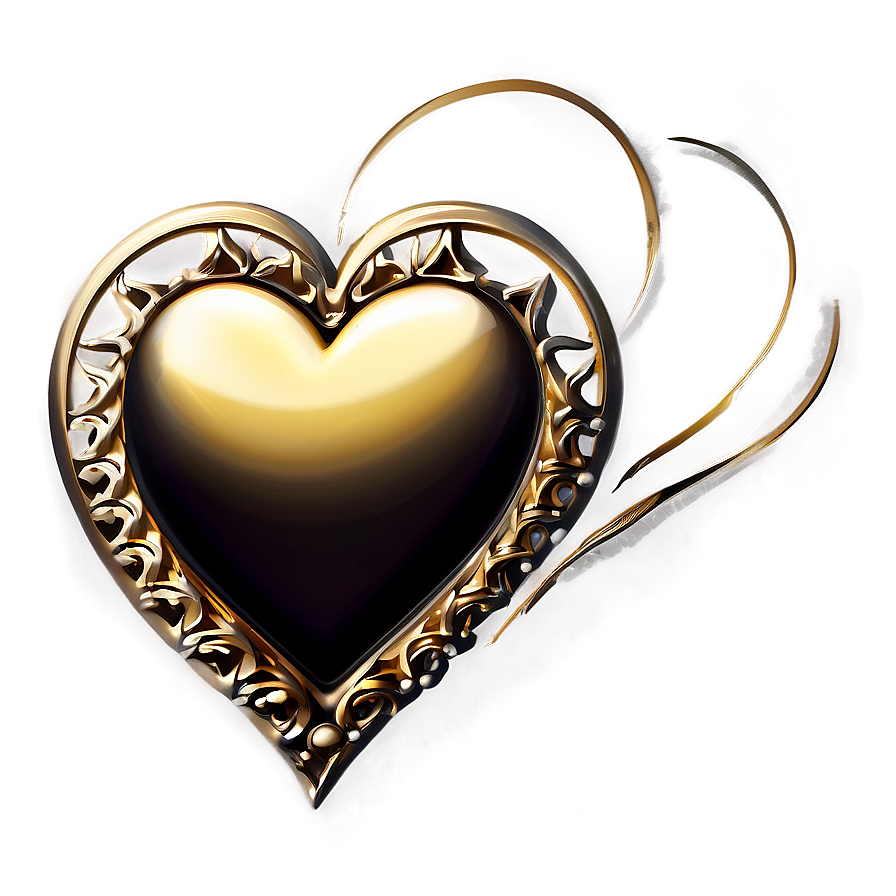 Golden Heart Clipart Luxury Png 05252024 PNG Image