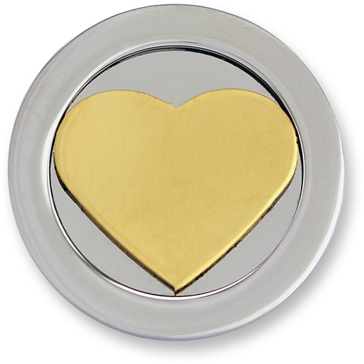 Golden Heart Emblem PNG Image