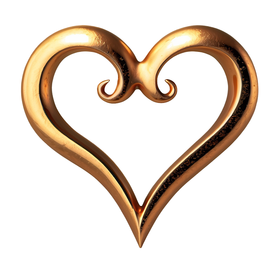 Golden Heart Love Png Ufo PNG Image