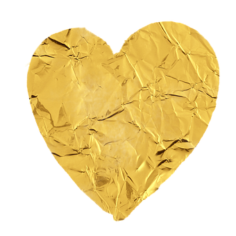 Golden Heart Texture PNG Image