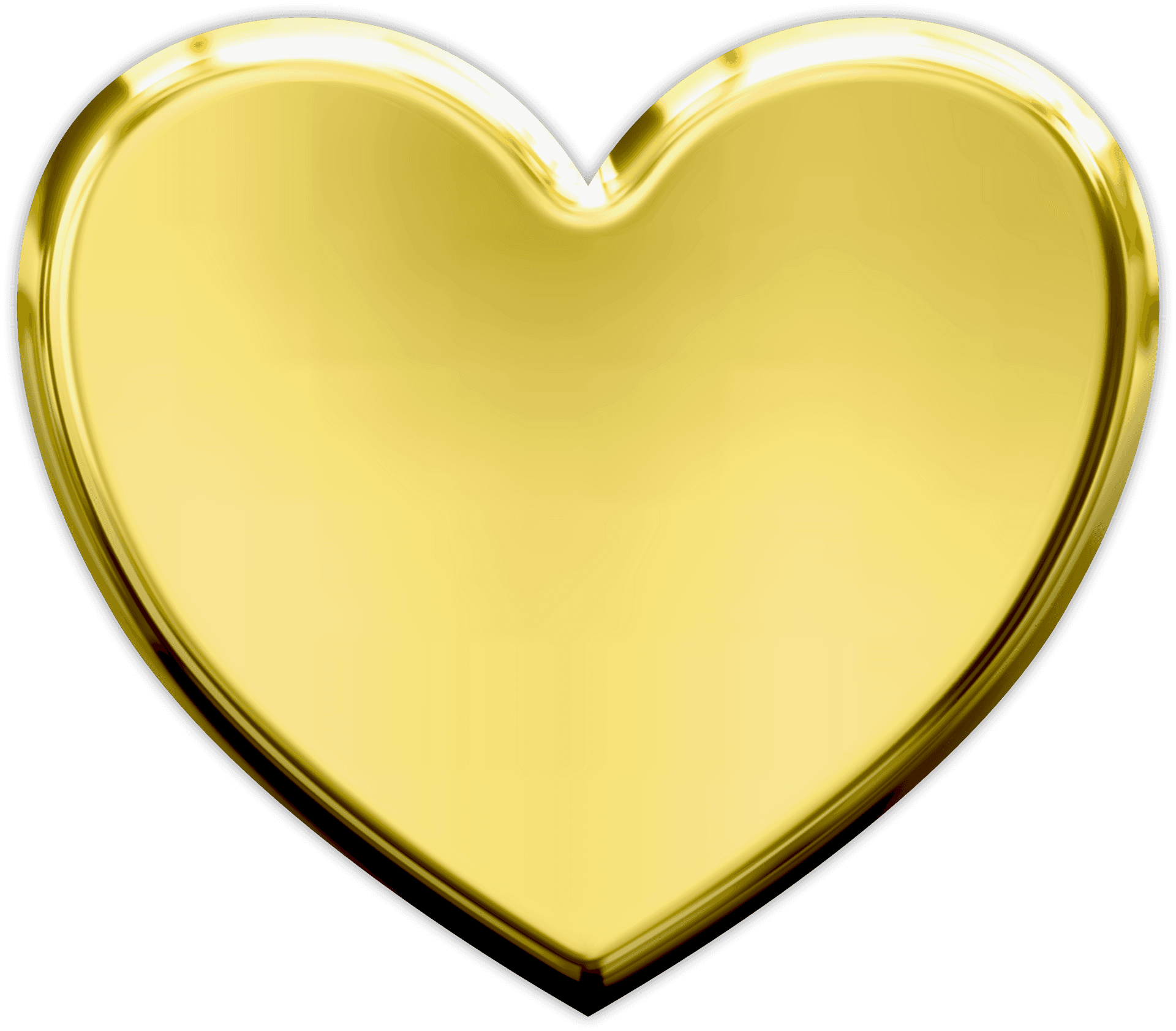 Golden Heart Transparent Background.png PNG Image