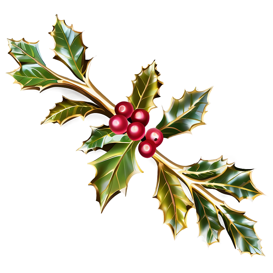 Golden Holly Png Qgs28 PNG Image