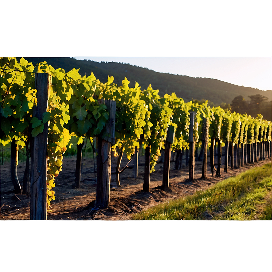 Golden Hour Over Vineyard Png Xwt PNG Image