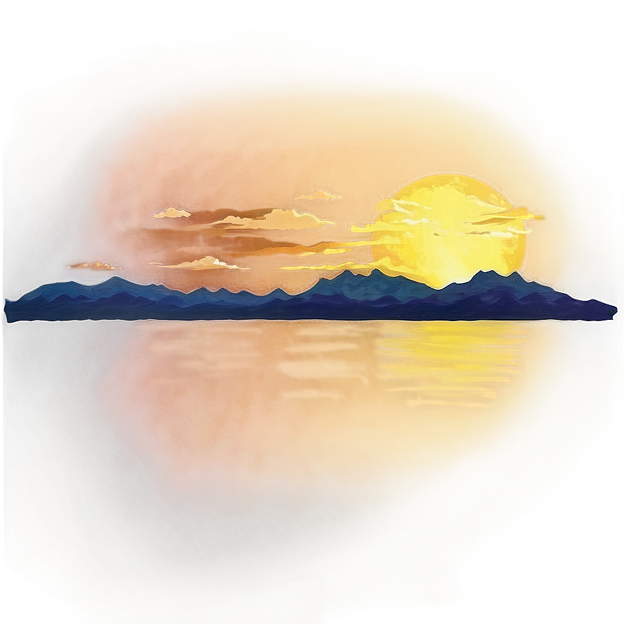 Golden Hour Sunset Png Khm41 PNG Image