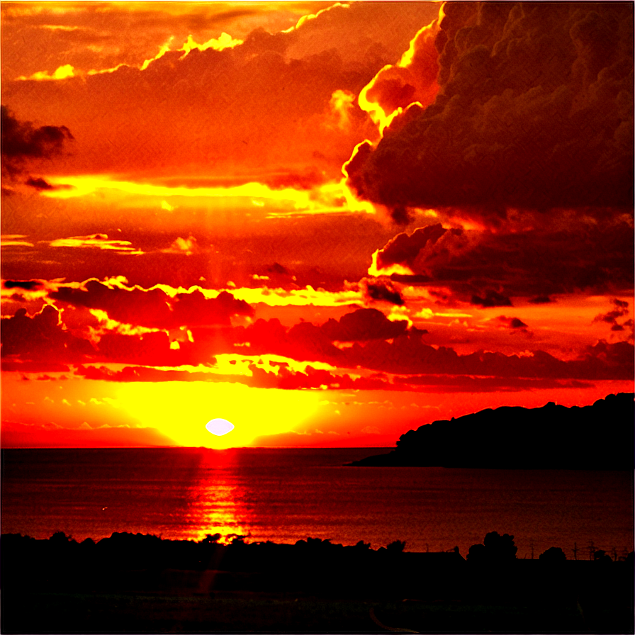 Golden Hour Sunset Png Qno PNG Image