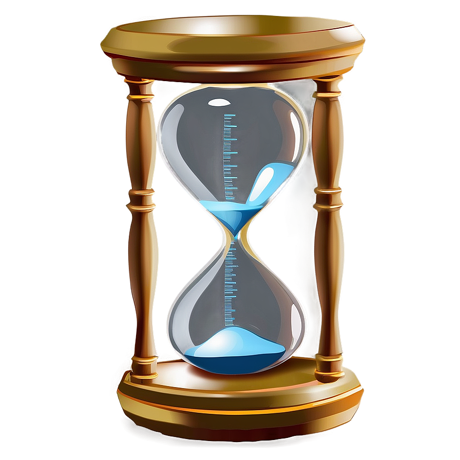 Golden Hourglass Time Png Med92 PNG Image