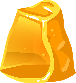 Golden Jelly Candy Illustration PNG Image