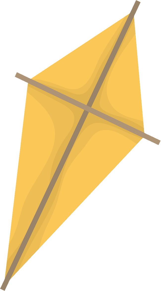 Golden Kite Graphic PNG Image