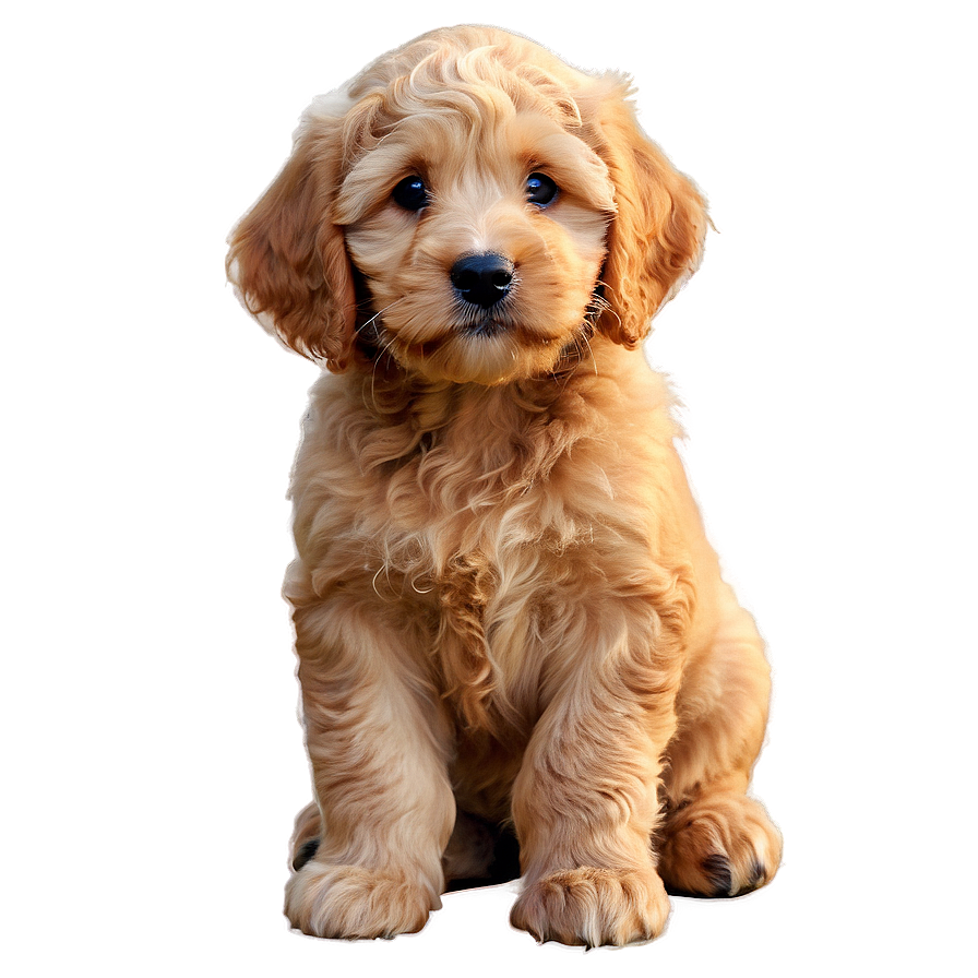 Golden Labradoodle Puppy Png Day PNG Image